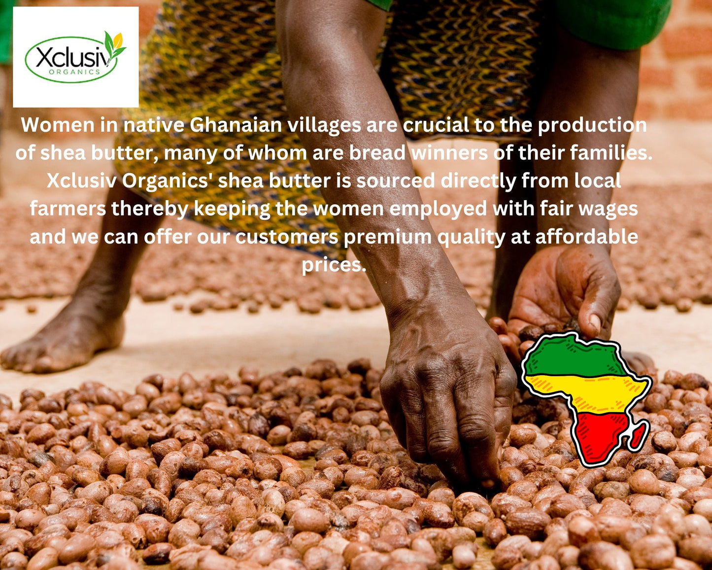 Shea Butter - Raw Unrefined Organically Cultivated BULK Xclusiv Organics