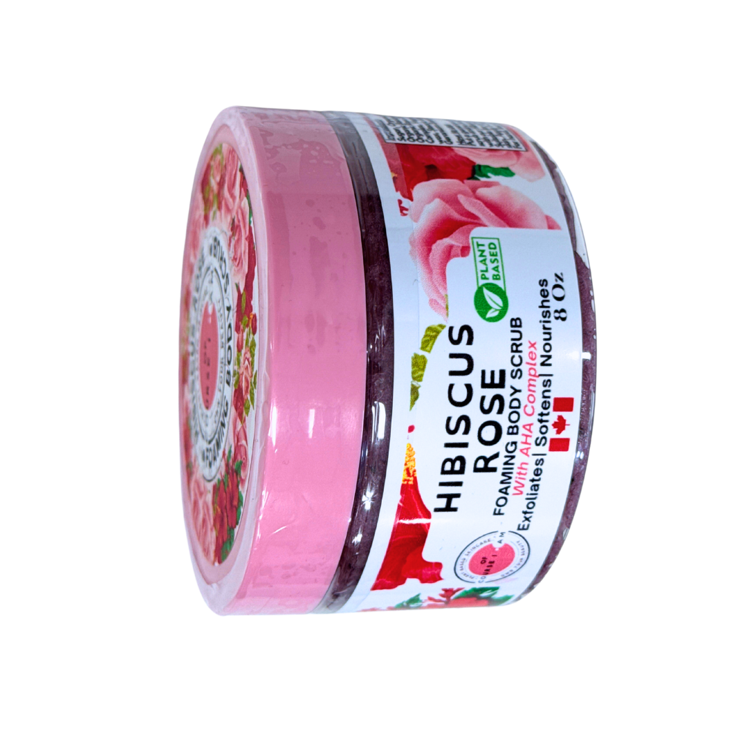 Of Course I Am Hibiscus Rose Foaming Body Scrub – Exfoliate, Brighten & Smooth Skin Naturally – 8 oz
