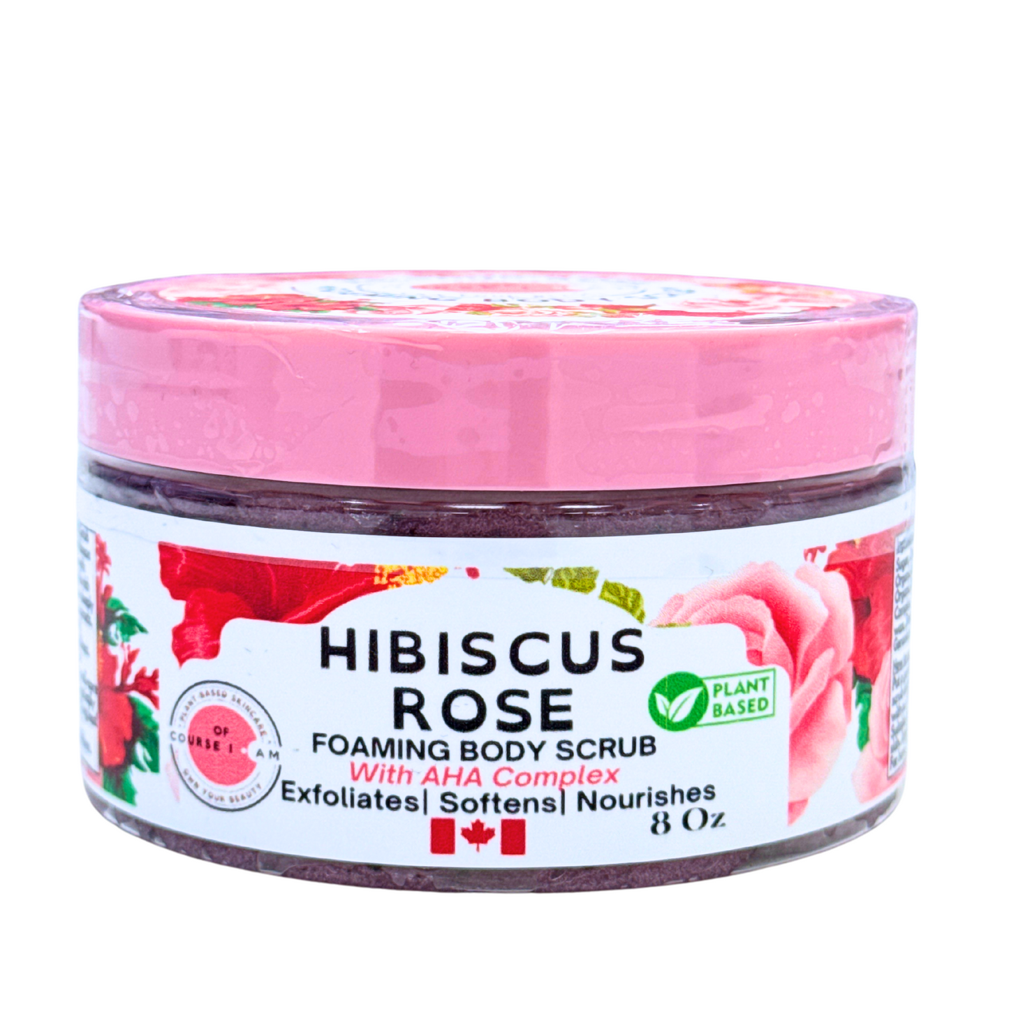 1 Gallon Bucket - Of Course I Am Organic Hibiscus Rose Anti-Aging Radiance Body Butter with Rosehip Oil, AHAs & Peptides – Brightens, Firms & Evens Skin Tone Xclusiv Organics