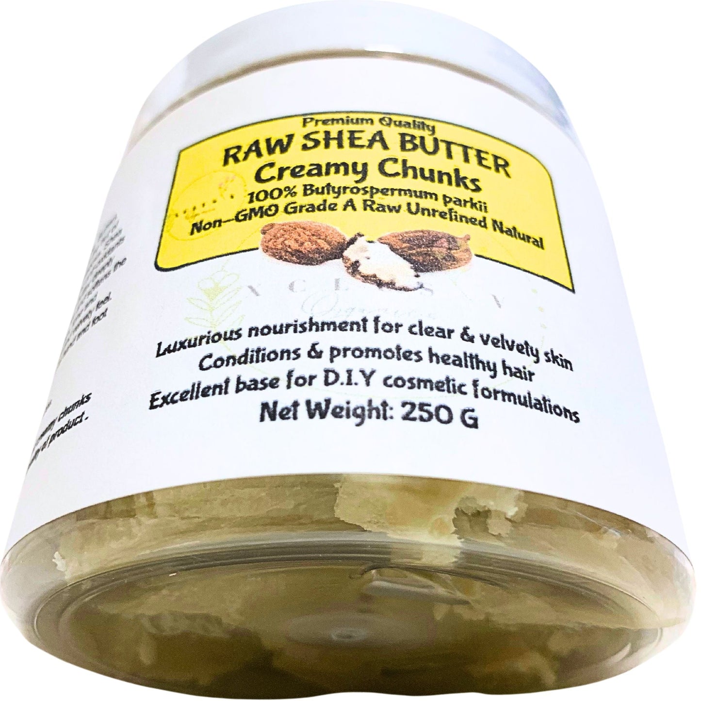 Raw Shea Butter Unrefined | Creamy Chunks| 250g Xclusiv Organics