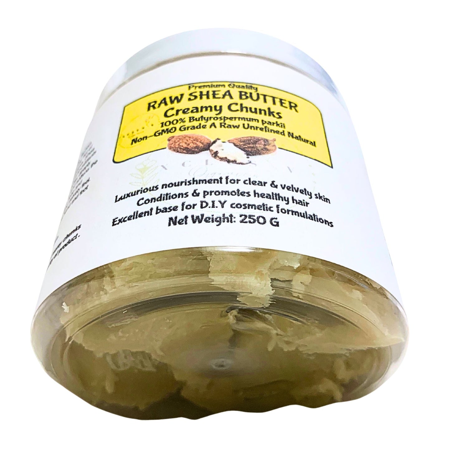 Raw Shea Butter Unrefined | Creamy Chunks| 250g Xclusiv Organics