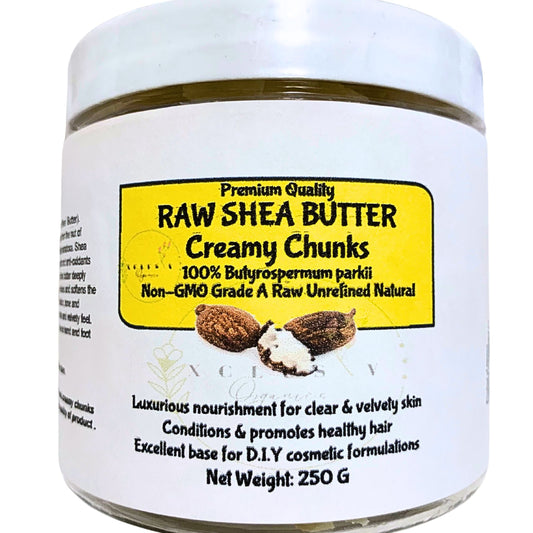 Raw Shea Butter Unrefined | Creamy Chunks| 250g Xclusiv Organics