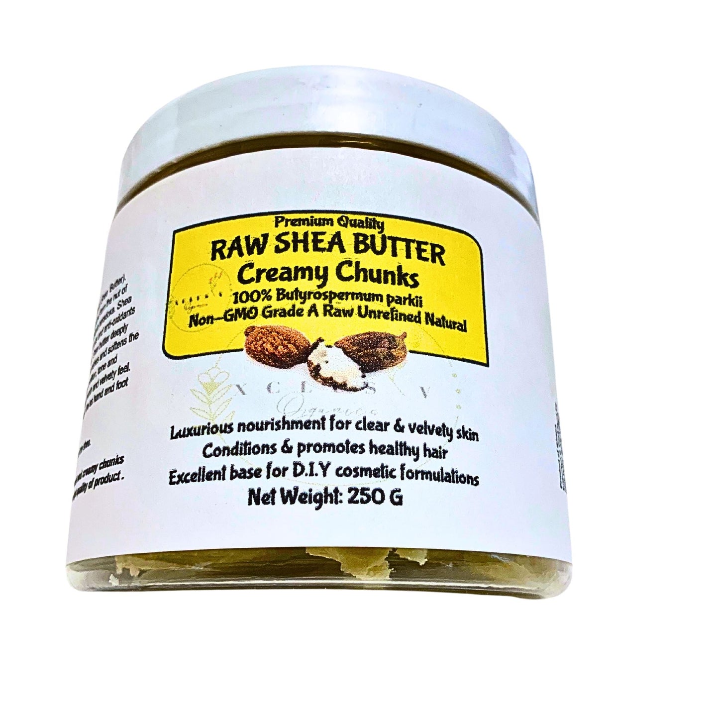 Raw Shea Butter Unrefined | Creamy Chunks| 250g Xclusiv Organics