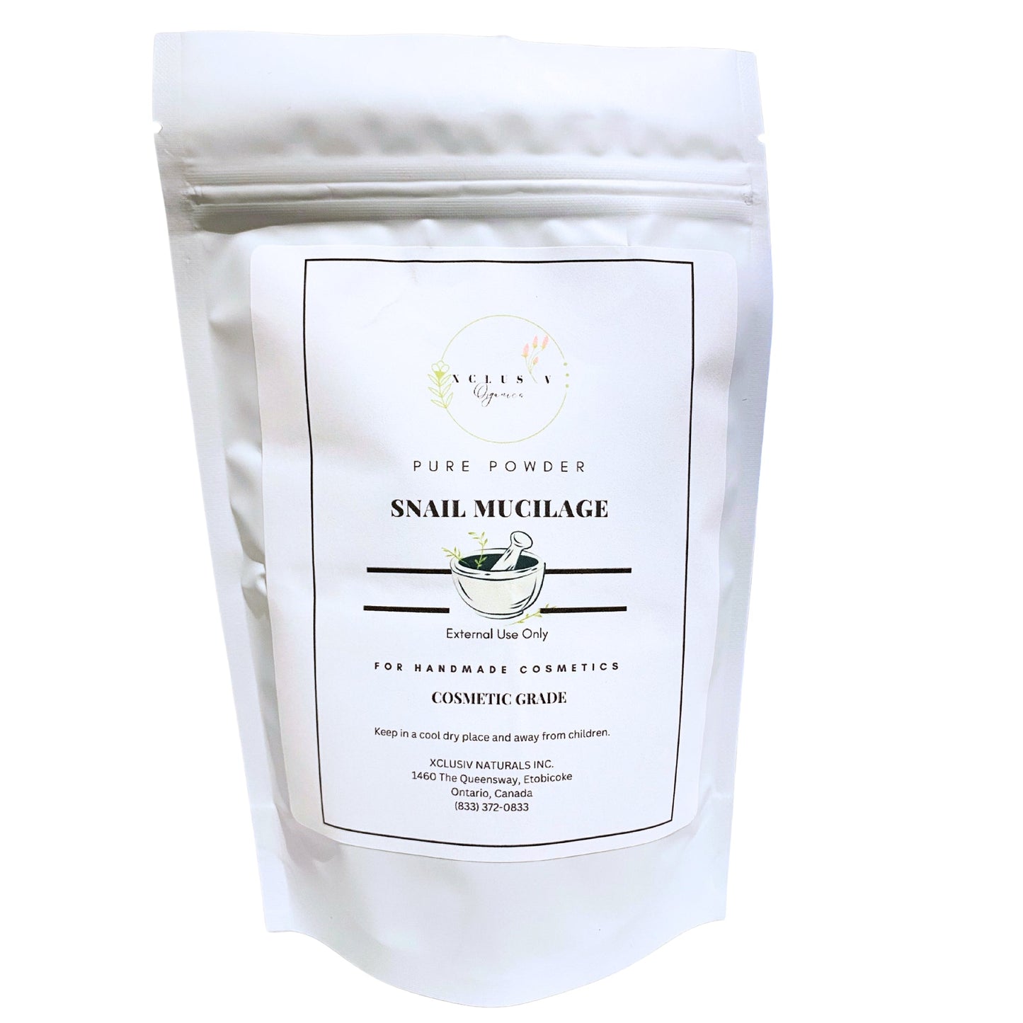 Xclusiv Organics Pure Hydrolyzed Snail Mucilage Powder Pharma Grade Snail Slime Extract For Lotion Skincare Serum Xclusiv Organics