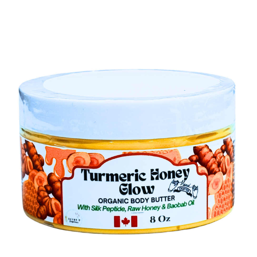 Of Course I Am Turmeric Honey Glow Body Butter (Anhydrous) – Brighten, Nourish & Even Skin Tone – 8 oz