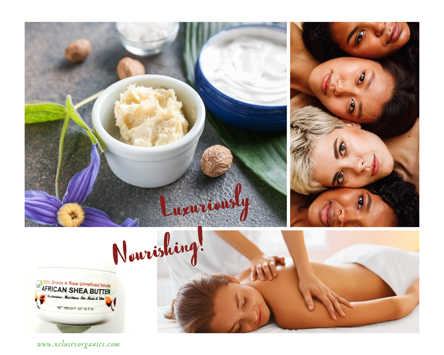 Raw Shea Butter Unrefined | block| 1.1 LB| 500g Xclusiv Organics