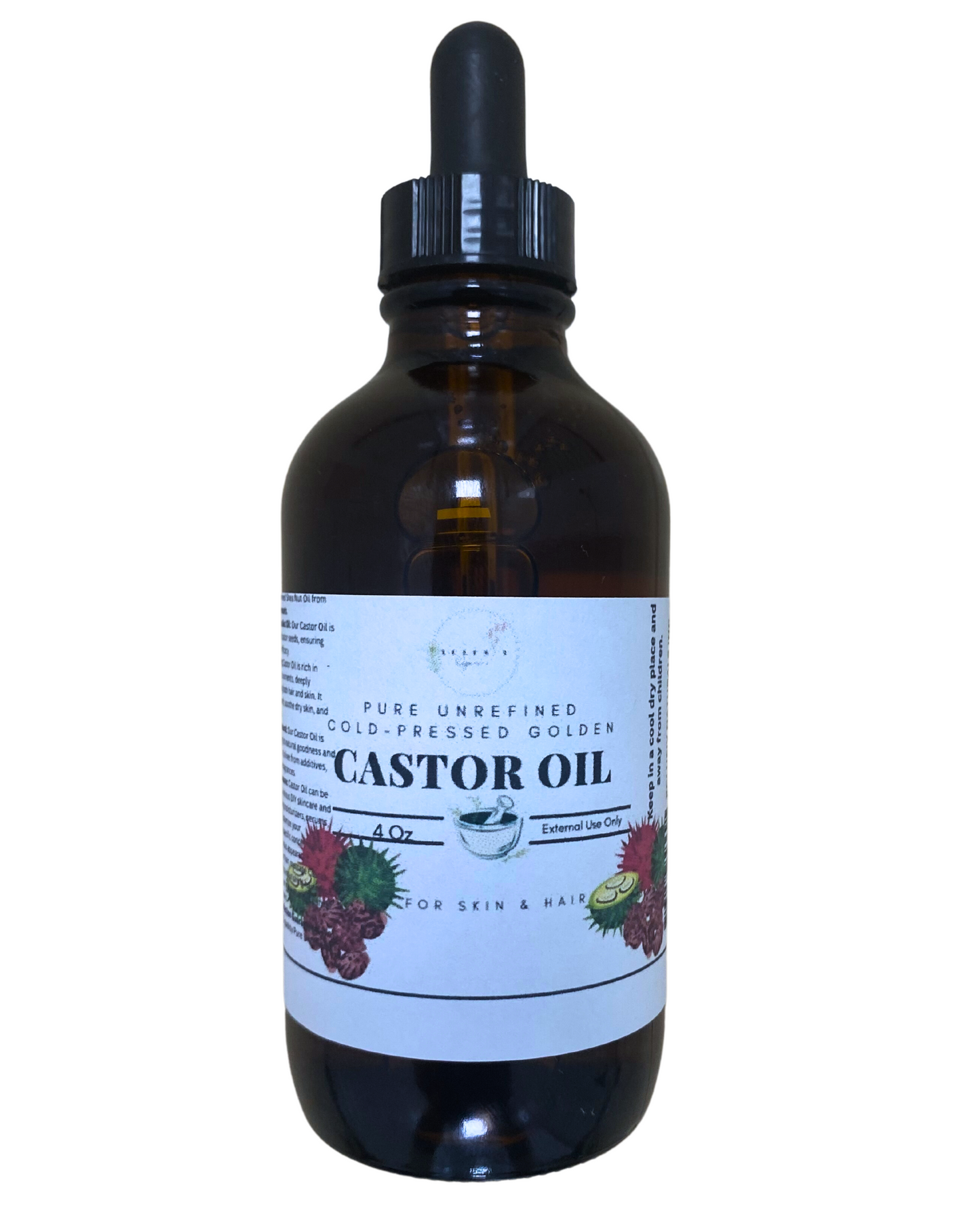 Castor Oil USDA Organic Cold Pressed - For Hair & Skin 16oz