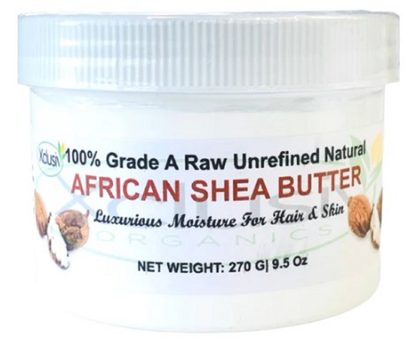 Raw Shea Butter Unrefined 270g x 12 Jars (Pack of 12 Jars)