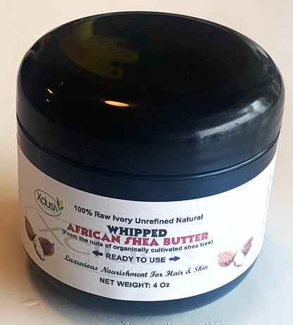 Whipped Raw Shea Butter | 100% Raw Unrefined Shea Butter For Hair & Skin 4 Oz