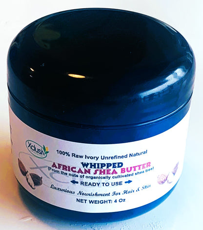 Whipped Raw Shea Butter | 100% Raw Unrefined Shea Butter For Hair & Skin 4 Oz