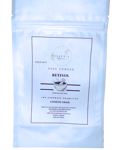 Xclusiv Organics Pure Retinol Powder Vitamin A Acetate Natural Anti wrinkle and Anti-aging