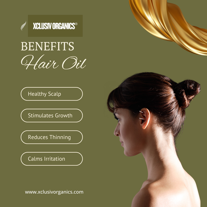 Ayurvedic Herbal Hair Growth & Scalp Nourishing Oil | Herbal Infused | 60 ml Xclusiv Organics