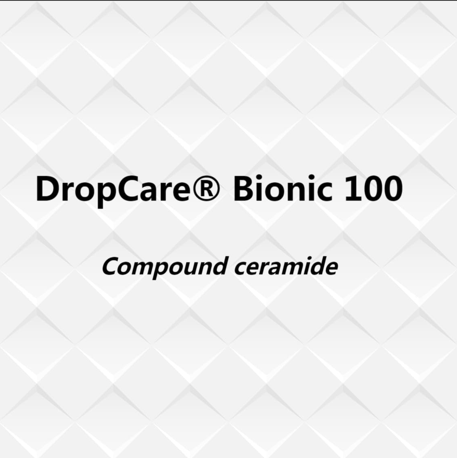 Bionic 100 Water soluble ceramide Multiple ceramides Repair skin barrier Microemulsion DropBio