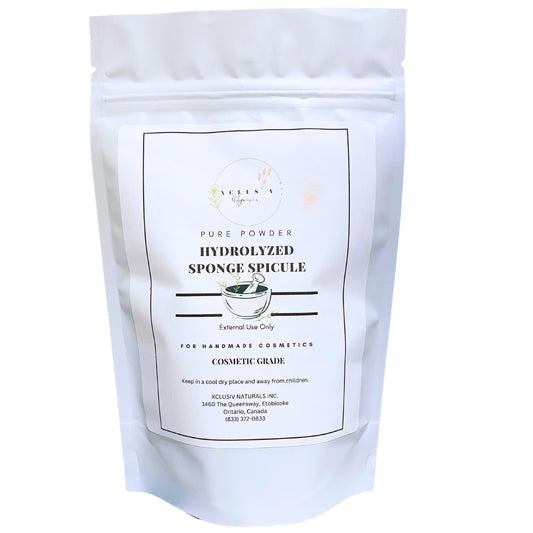 Xclusiv Organics Pure Hydrolyzed Spongilla Spicules Powder Premium Grade - Natural Microneedling Exfoliant
