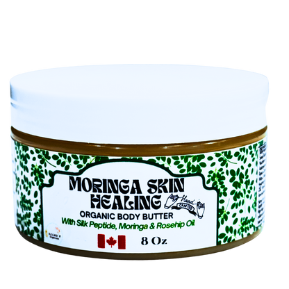 Of Course I Am Moringa Healing Body Butter (Anhydrous) - Soothes Irritation, Heals Problematic Skin, 8 Oz