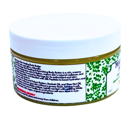 Of Course I Am Moringa Healing Body Butter (Anhydrous) - Soothes Irritation, Heals Problematic Skin, 8 Oz