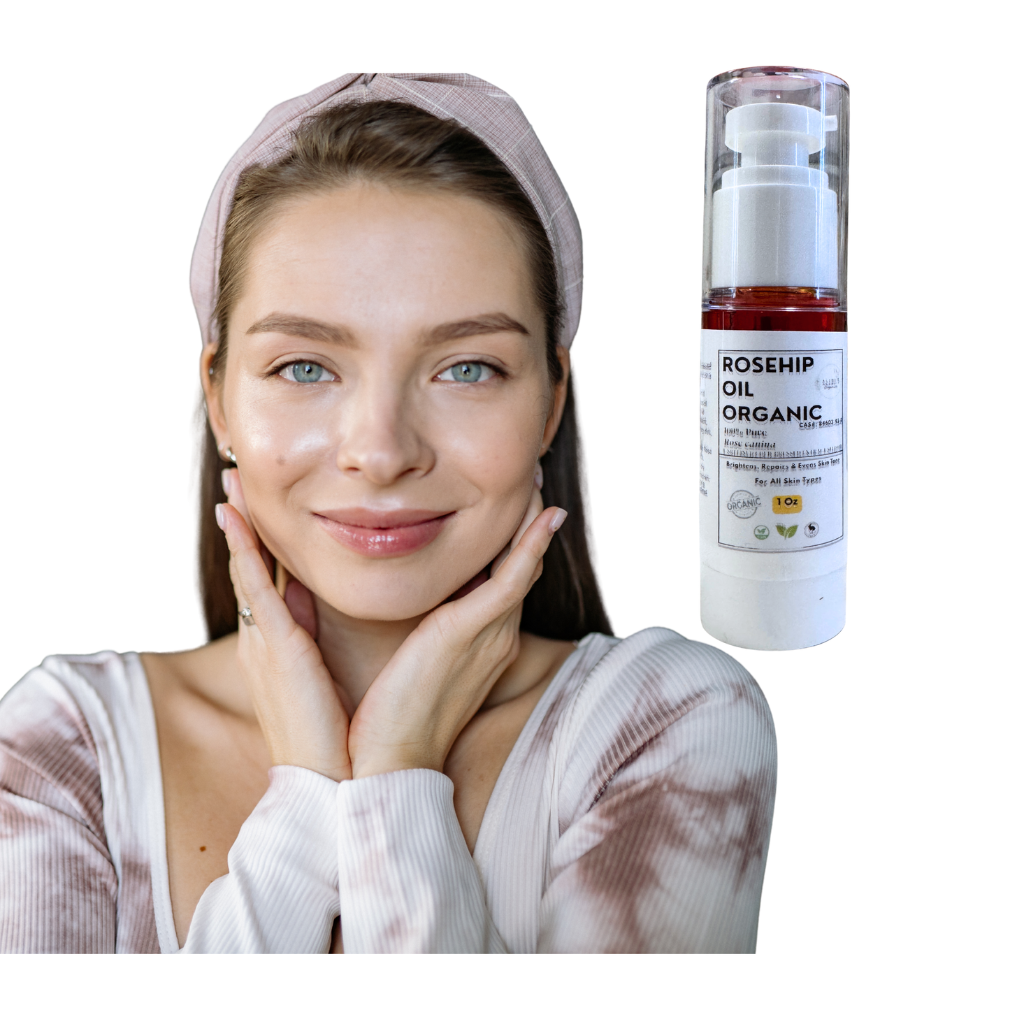 Pure Organic Rosehip Oil Unrefined Cold-Pressed - Deeply Moisturizing & Evens Skin Tone- 1oz Xclusiv Organics