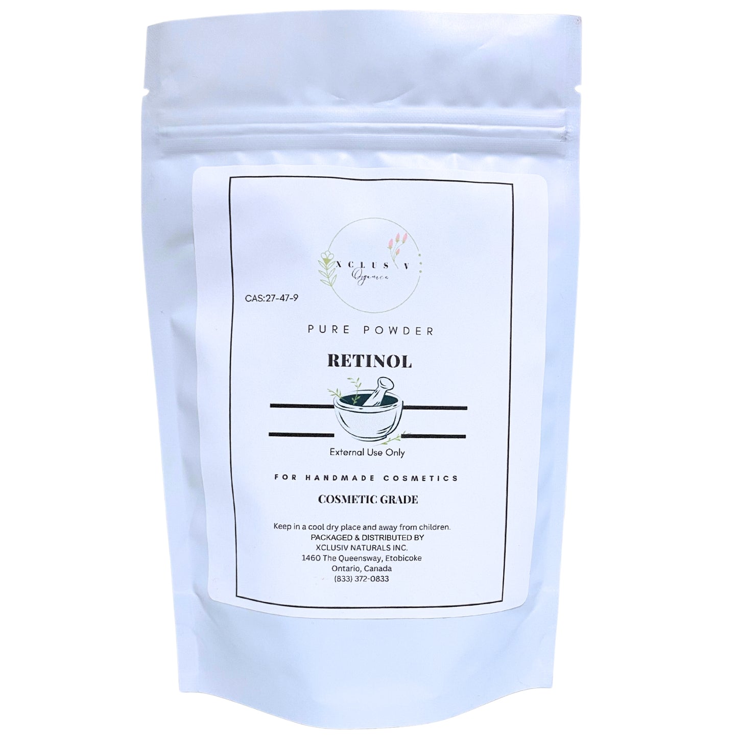 Xclusiv Organics Pure Retinol Powder Vitamin A Natural Anti wrinkle and Anti-aging