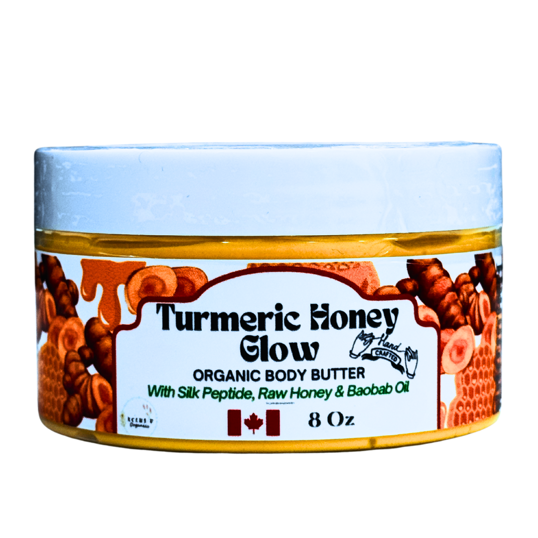 Of Course I Am Turmeric Honey Glow Body Butter (Anhydrous) – Brighten, Nourish & Even Skin Tone – 8 oz