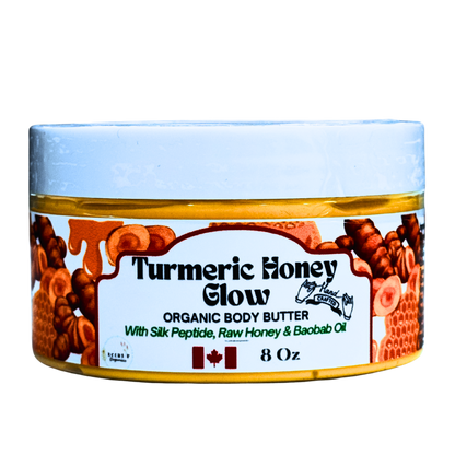Of Course I Am Turmeric Honey Glow Body Butter (Anhydrous) – Brighten, Nourish & Even Skin Tone – 8 oz