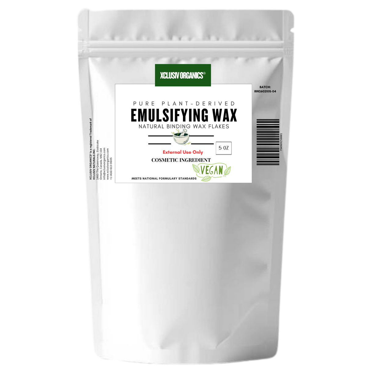 Based Wax Plant-Based Emulsifying Wax Flakes NF Standard 5oz | Xclusiv Organics ...