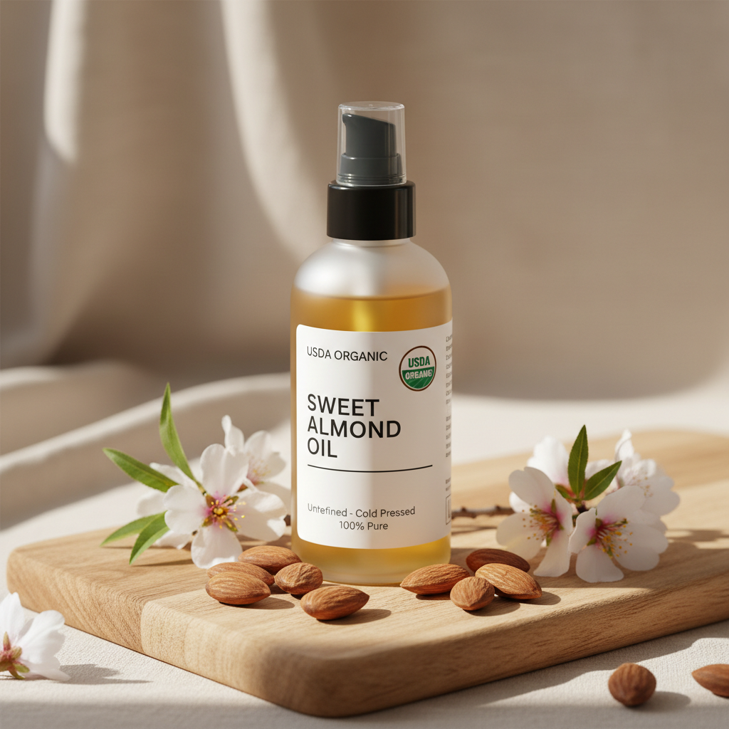 Organic Sweet Almond Oil Pure Unrefined Cosmetic Ingredient Carrier Oil - 25Kg Xclusiv Organics
